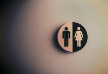 Male and female signage on wall